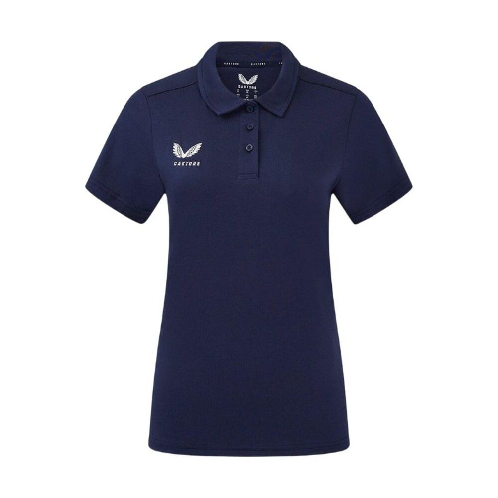 Castore Womens/Ladies Logo Collared Polo Shirt / Peacoat